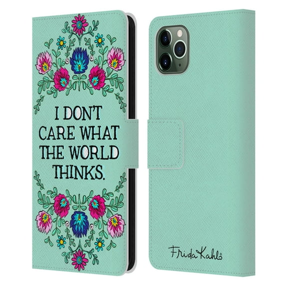 Head Case Designs Officially Licensed Frida Kahlo Art & Quotes Confident Woman Leather Book Wallet Case Cover Compatible with Apple iPhone 11 Pro Max