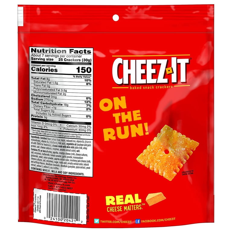 Kellogg's Sunshine Cheez-It Crackers Cheddar Jack 7 oz. (6 count