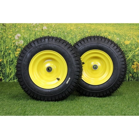 Antego Tire and Wheel (Set of 2) 16x6.50-8 Tires & Wheels 4 Ply for Lawn & Garden Mower Turf Tires .75  Bearing