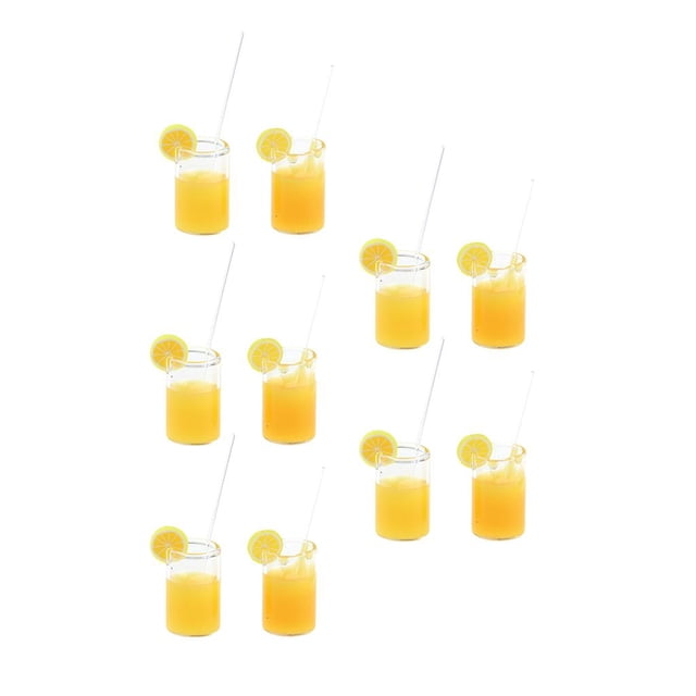 10pcs Casa de Tazas de Naranja en Miniatura Macarena 1:12 Decoración de Comedor