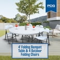thumbnail image 4 of Plastic Development Group 4' Folding Banquet Table & 4 Outdoor Folding Chairs, 4 of 12