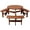 Brown#1, variant on Outdoor Furniture Sets, Wooden Picnic Table with 3 Built-in Benches,6 Person Kids Picnic Table, with Umbrella Hole,Camping Dining Table for Garden Patio Backyard, Brown Patio Furniture Sets