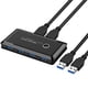 thumbnail image 2 of Seitruly Conmutador KVM USB 3.0 Selector de conmutador PC de 2 puertos que comparten 4 dispositivos USB 2.0 para teclado Ratón Escáner Impresora Juegos de teclado y mouse para computadora  usb3.0, 2 of 8