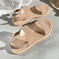 thumbnail image 5 of Mostsola Womens Sandals Open Toe Slingback Flats Summer Braided Sandal Platform Beach Shoes, 5 of 9