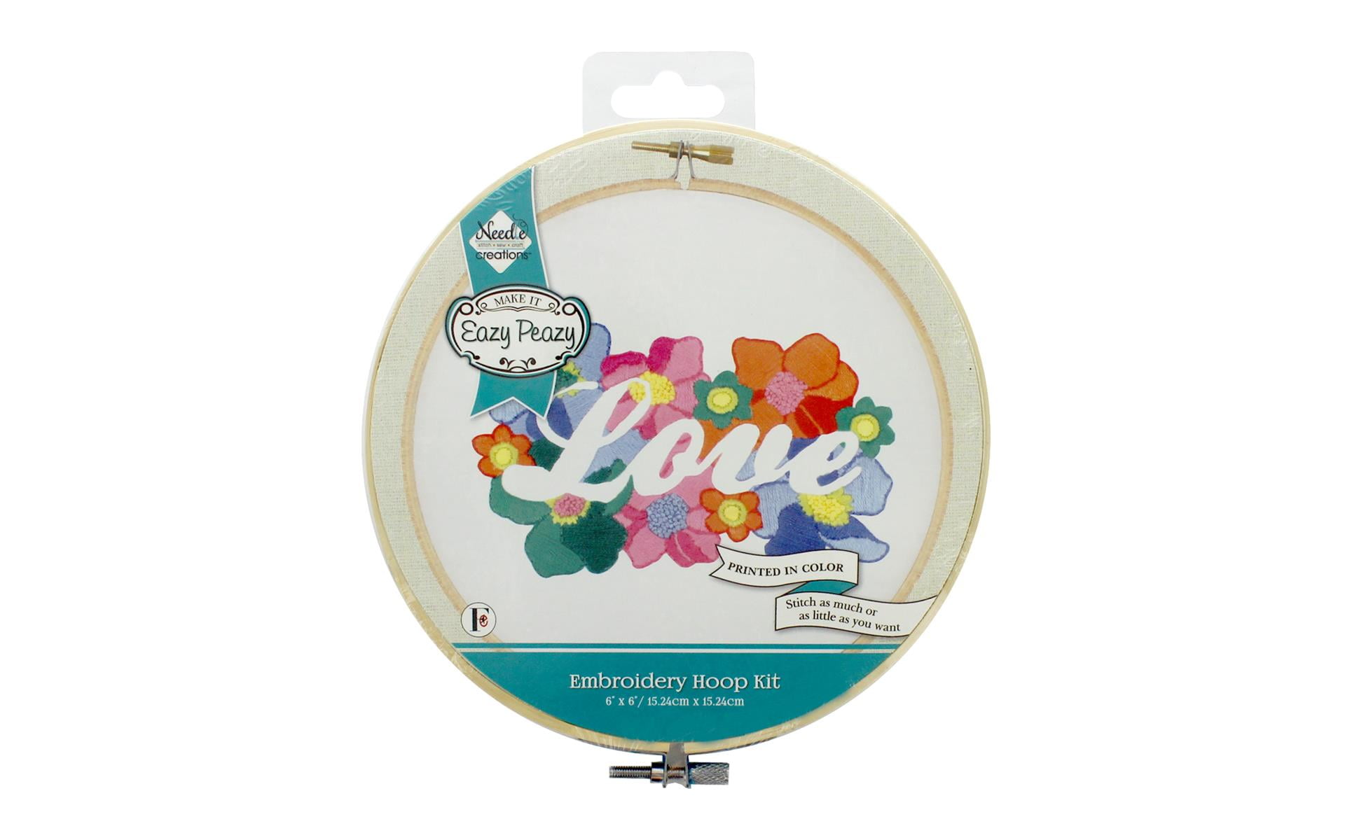 Needle creations kit embroidery hoop 6 loved  walmartcom  walmartcom