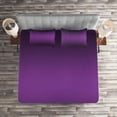 thumbnail image 2 of Ambesonne Ombre Quilted Coverlet 3 Pcs, Cinema Curtain Design, Queen Size, Purple, 2 of 2
