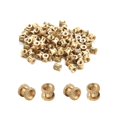 thumbnail image 1 of HUGFEGWE M4x6mm Female Thread Knurled Nuts,100PCS Hx6mm OD Brass Threaded Insert Embedment Nuts Hydraulic Welded Joint Injection Molding Assortment Kit for 3D Printing Injection Molding CJB91-25022, 1 of 7