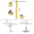 thumbnail image 4 of TRAHOO-Rain Shower Head With Shower Arm, Ceiling Mount Square Shower Head, Stainless Steel Ceiling Rainfall Showerhead- Waterfall Full Body Coverage (8 Inch Shower Head with Arm, Chrome Gold), 4 of 4
