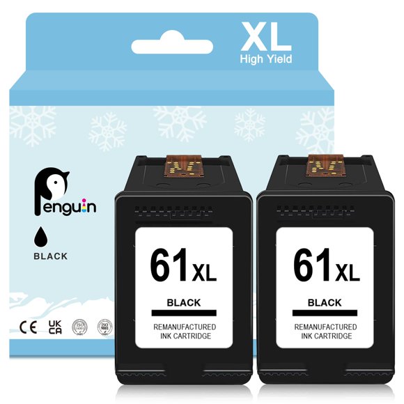 Cartucho de tinta Penguin 61XL negro para impresora HP Ink 61 61XL