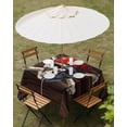 thumbnail image 3 of Outdoor Tablecloth with Umbrella Hole, Abstract Punk Pirate Skull Zippered Table Cloth for Rectangle Tables, Crossbones on Brown Wood Board Washable Waterproof Tablecloths for Picnic Patio Garden, 3 of 9