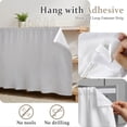 thumbnail image 5 of Grey Cabinet Curtain 28"W x 51"L, Modern Pure Gray Dust-Proof Privacy Curtain for Closet Shelves Self Adhesive, Sink Skirt for Bathroom Vanity Kitchen Laundry Room, 5 of 9