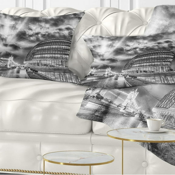 Designart 12" x 20" Multi-color Polyester Throw Pillow