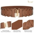thumbnail image 5 of JASGOOD Wide Elastic Waist Belts for Women Braided Stretch Belt for Dresses, Cinch Trimmer Belt, 5 of 9