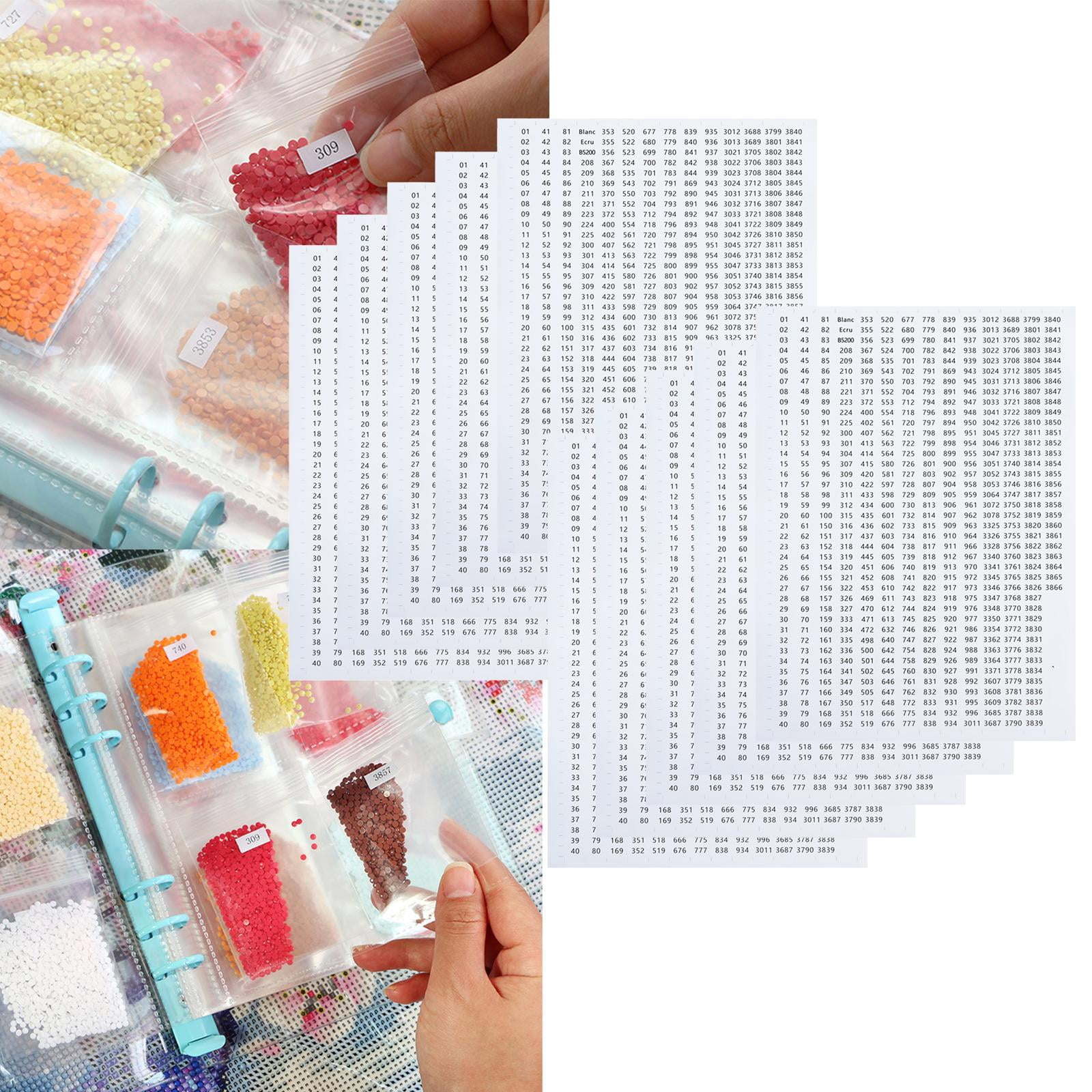 DMC Floss Number Stickers Classification Labels Letters Stitch Tool