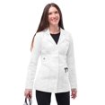 thumbnail image 1 of Bata De Laboratorio Elástica Universal Adar Para Mujer - Bata De Laboratorio Con Cintura Con Lengüeta De 28" - 3300 - Blanco - S, 1 of 5
