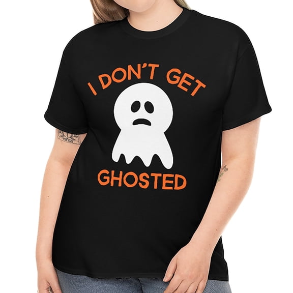 Funny Ghost Shirt Halloween Tshirts Women Plus Size 1X 2X 3X 4X 5X Ghost Plus Size Halloween Costumes for Women
