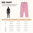 thumbnail image 3 of Balery Pink Donut Pantalones de pijama para mujer, pijamas ultraligeros, pantalones de estar por casa-XX-Large, 3 of 6