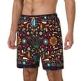thumbnail image 2 of Gaeub Colorful Mexican2 Mens Swim Trunks Stretch Beach Shorts Quick Dry for Men Swim Shorts Swimwear with Pockets- 3X-Large, 2 of 9