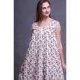 thumbnail image 2 of Bimba White24 Floral Artistic Cotton Nightgowns For Women Mid-Calf Printed Sleepwear Night Dress XXX-Large, 2 of 6