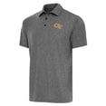 thumbnail image 2 of Men's Antigua Heather Black Georgia Tech Yellow Jackets Big & Tall Par 3 Polo, 2 of 3
