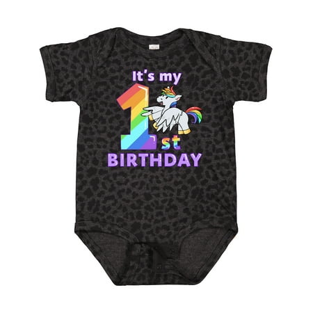 

Inktastic It s My 1st Birthday Unicorn Gift Baby Boy or Baby Girl Bodysuit