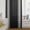 thumbnail image 6 of Black Striped Sheer Curtains 84 Inches Long, Farmhouse Black White Stripes Light Filering Curtains, Breathable Simi Curtain Privacy Drapes for Living Room Bedroom Lightweight Window Treatment, 6 of 9