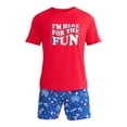 thumbnail image 3 of Summer Men's Americana Matching Family Sleepwear Top and Shorts Pajama Set from Way to Celebrate, 2-Piece, Sizes S-3X, 3 of 6