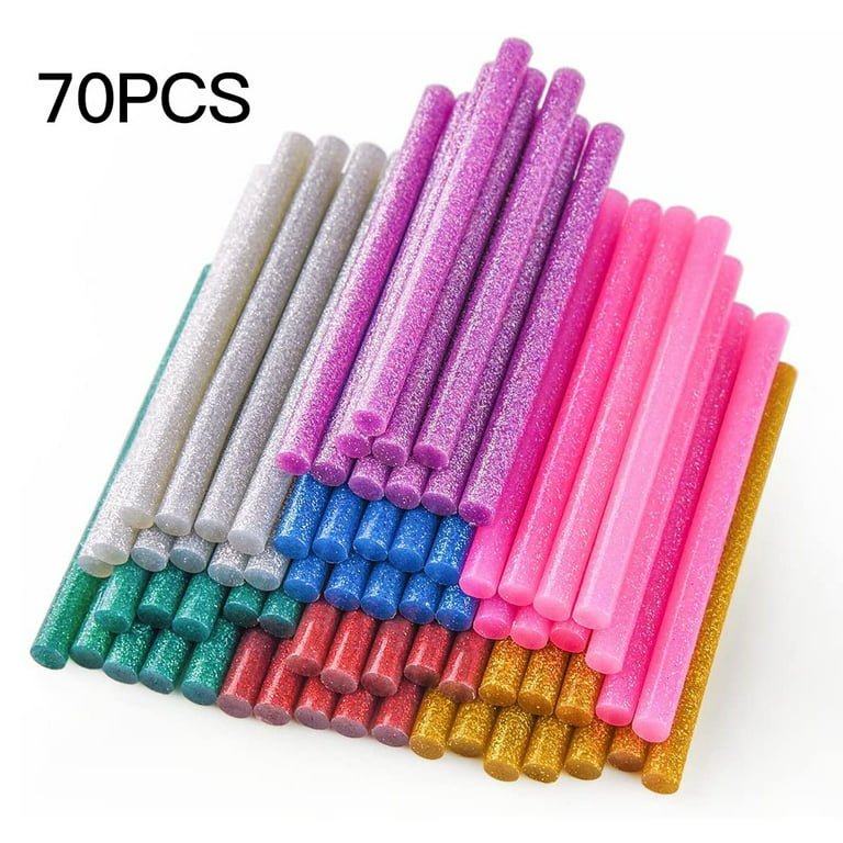 5pcs Set 10cm Colors Glitter Powder Glue Sticks Electric Hot Melt Gun Solid  Adhesive Used To Make Toys Jewelry Crafts Party Gift
