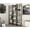 Oak & Black, variant on Alice 71" 5-Shelf Corner Bookcase, Black Oud