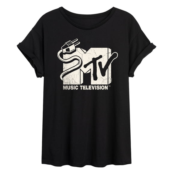 MTV - Unplugged Logo - Juniors Oversized Graphic T-Shirt