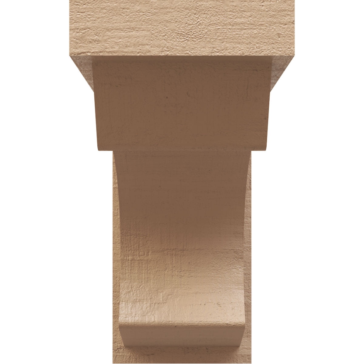 6"W x 18"D x 12"H Classic Emerson Rough Cedar Woodgrain TimberThane Corbel, Primed Tan