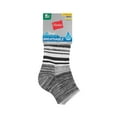 thumbnail image 4 of Hanes X-Temp Women's Ankle Socks, Extended Sizes, 6-Pairs Gray/Black 8-12, 4 of 5