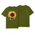 thumbnail image 2 of NAMTYQX Fall Shirts for Women 2025 Fashion Stretch Crewneck Soft Graphic Plus Size Short Sleeve Boxy Fit Gemustert Summer Tops for Women 2025 Green Size XL, 2 of 3