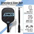 thumbnail image 5 of Pickleball Paddle Racket Performance Lightweight Pickle Bat Racket, With Half Cover | Polypropylene Honeycomb Core & Cushion Comfort Grip (16mm, Carbonium Blue), 5 of 5
