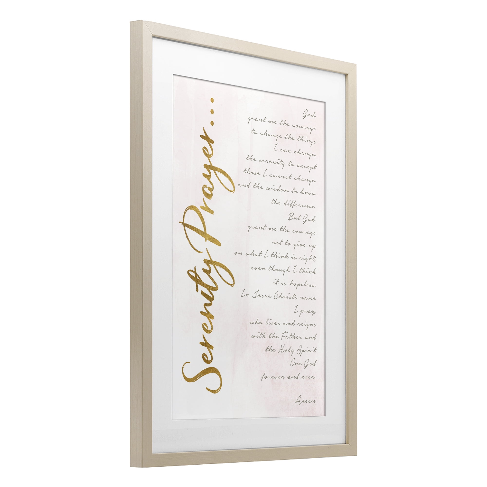 Stupell Industries Serenity Prayer Scripture Birch Framed Print Under Glass, design by Anna Quach