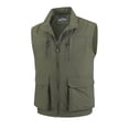 thumbnail image 5 of Big & Tall Men's Sleeveless Utility Fishing Vest Mesh Liner Stand Collar Full Zip Cargo Workwear Jacket for Hiking Travel Quick Dry Lightweight Solid Color, 5 of 8