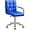 Blue, variant on CQAOE Mid-Back PU Leather Office Chair – Ribbed Executive Task Chair with Arms, Adjustable Height & Swivel, Retro Modern Desk Chair for Home Office Workstation (Blue)