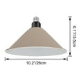 thumbnail image 3 of FSLiving 10.2" Brown Industrial Farmhouse Metal Lamp Shade with a E26 Light Socket Extender Replacement, Iron Cover, DIY Cone Shape Decorative for Renter Hallway Ceiling Pendants Wall Sconce, 3 of 7