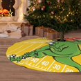 thumbnail image 6 of Lsque T-Rex Playing Football Print Christmas Tree Skirt, Tree Skirt with Ties or Velcro, Perfect for Holiday Decorations, Halloween, and New Year-30", 6 of 7