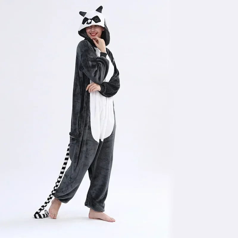 Pyjamas d'Hiver en Flanelle Douce et Chaude Panda Kigurumi Pyjamas