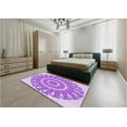 thumbnail image 5 of Ahgly Company Machine Washable Indoor Square Transitional Crimson Purple Area Rugs, 6' Square, 5 of 7
