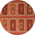 thumbnail image 1 of Ahgly Company Indoor Round Abstract Orange Contemporary Area Rugs, 8' Round, 1 of 1