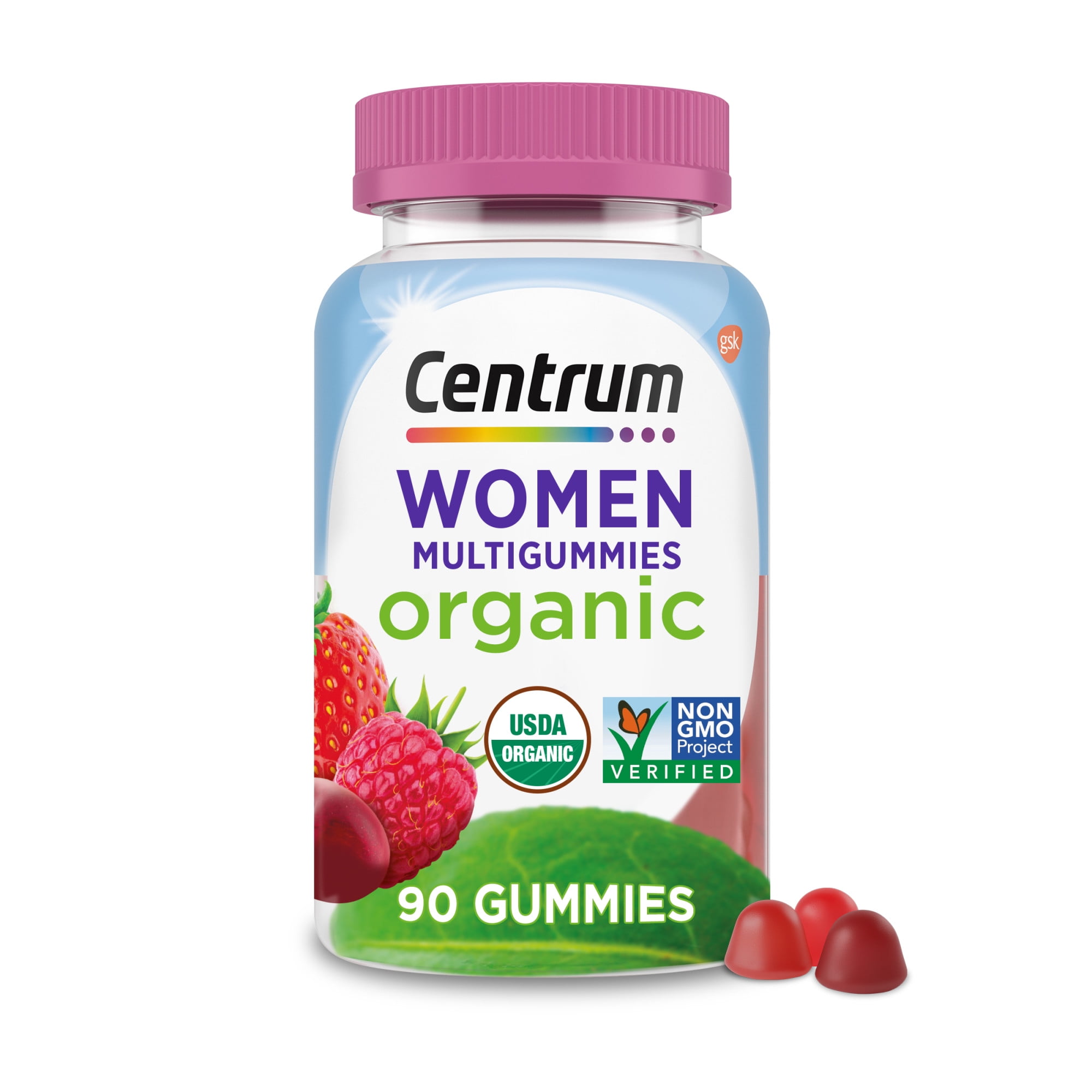 Centrum Women's Organic Multigummies, Women's Multivitamin Gummies, Organic Multivitamin for Immune Support, Metabolism, and Appearance - 90 Count