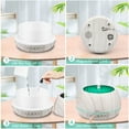 thumbnail image 7 of 1000ml Essential Oil Diffuser,Daroma Aromatherapy Diffuser With Bluetooth Speaker,Remote Control Aromatherapy Ultrasonic Cool Mist Humidifier, 7 Color Unique Mood Lights & Waterless Auto-Off,WhiteWood, 7 of 7