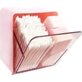thumbnail image 1 of Boîtes de Rangement pour Cotons-Tiges, Rondelles, Fil Dentaire, Distributeur avec 2 Compartiments, Rose, 9.2*7*10.7cm, 1 of 3