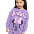 thumbnail image 3 of Minnie Mouse Toddler Long Sleeve Graphic Crewneck with Matching Jogger Pant, 2 Piece Set, Sizes 12M-5T, 3 of 8