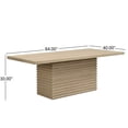 thumbnail image 3 of 84-Inch Light Natural Rectangular Coad Dining Table, 3 of 6