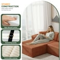 thumbnail image 6 of Meeyar 110" Cloud Sectional Couch with L-Shape Chaise, Boneless Modular Sofa for Living Room, Orange, 6 of 9