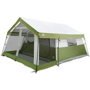 Ozark Trail 8-Person Family Cabin Tent 1 Room with Screen Porch, Green, Dimensions: 12'x11'x7', 45.86 lbs.