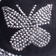 thumbnail image 4 of Gorra ajustable JAMW con visera de béisbol y mariposa de Diamantes de imitación, 4 of 5